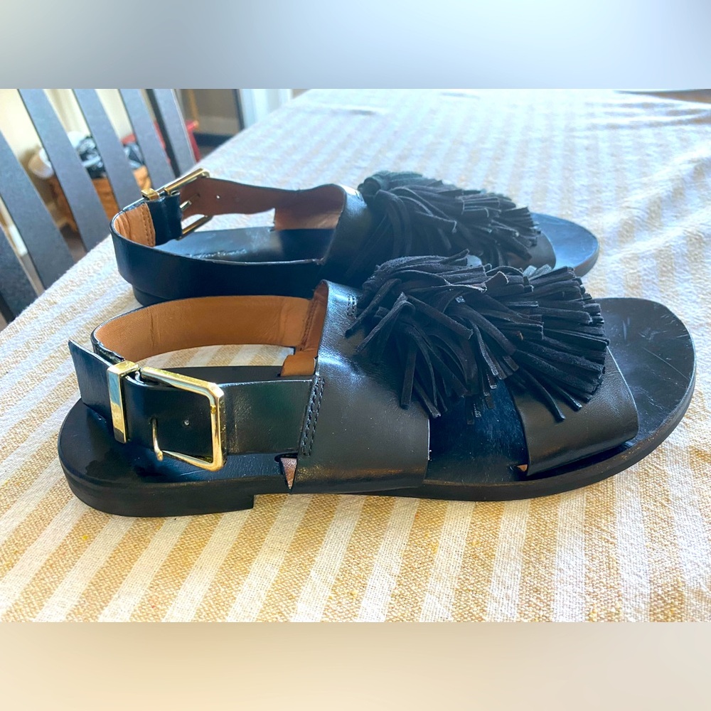 & Other Stories Suede Tassel Leather Sandalette - Size 6.5